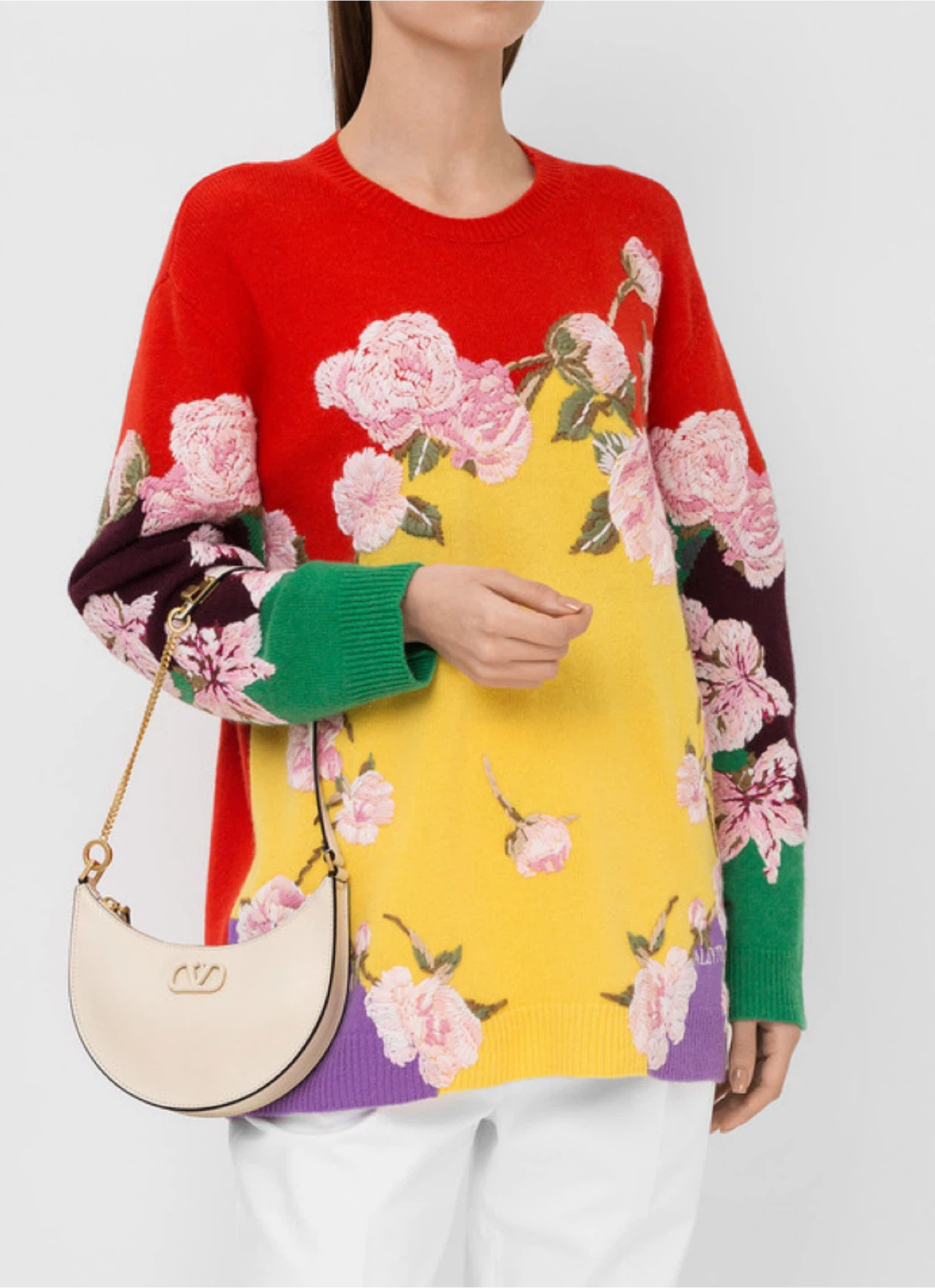 Valentino Embroidered Floral Sweater
