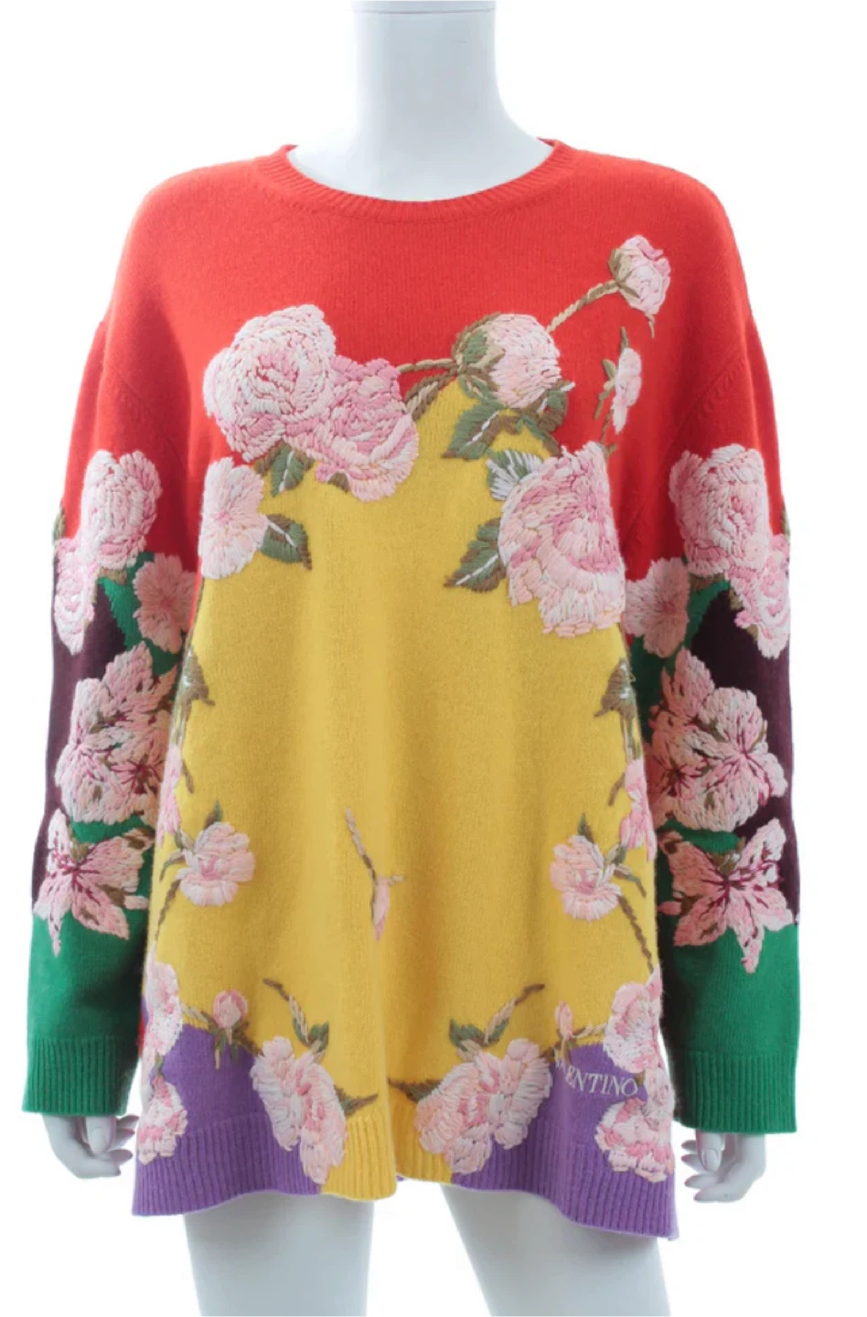 Valentino Embroidered Floral Sweater - photo 3