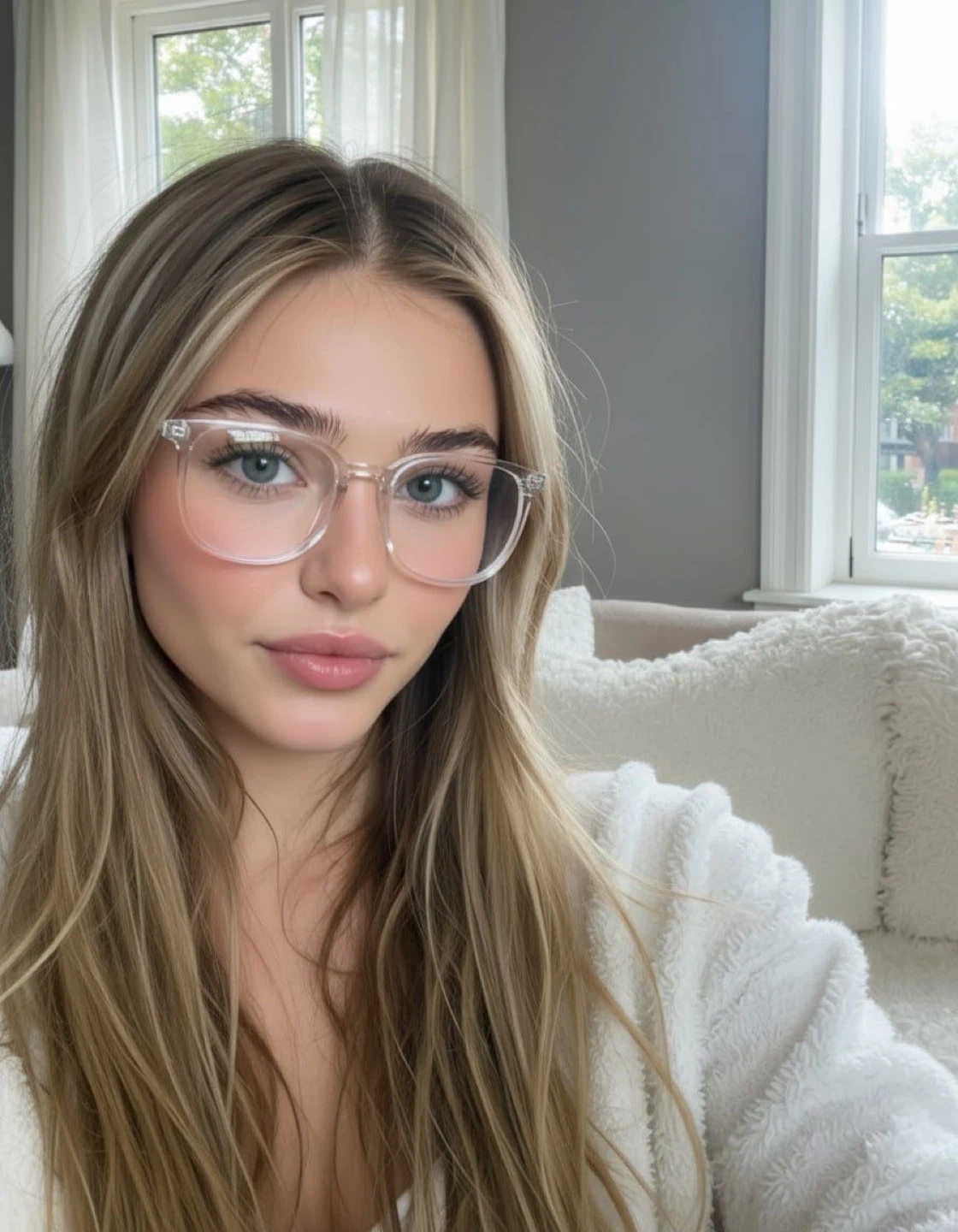 Clear Square Frame Glasses - photo 4