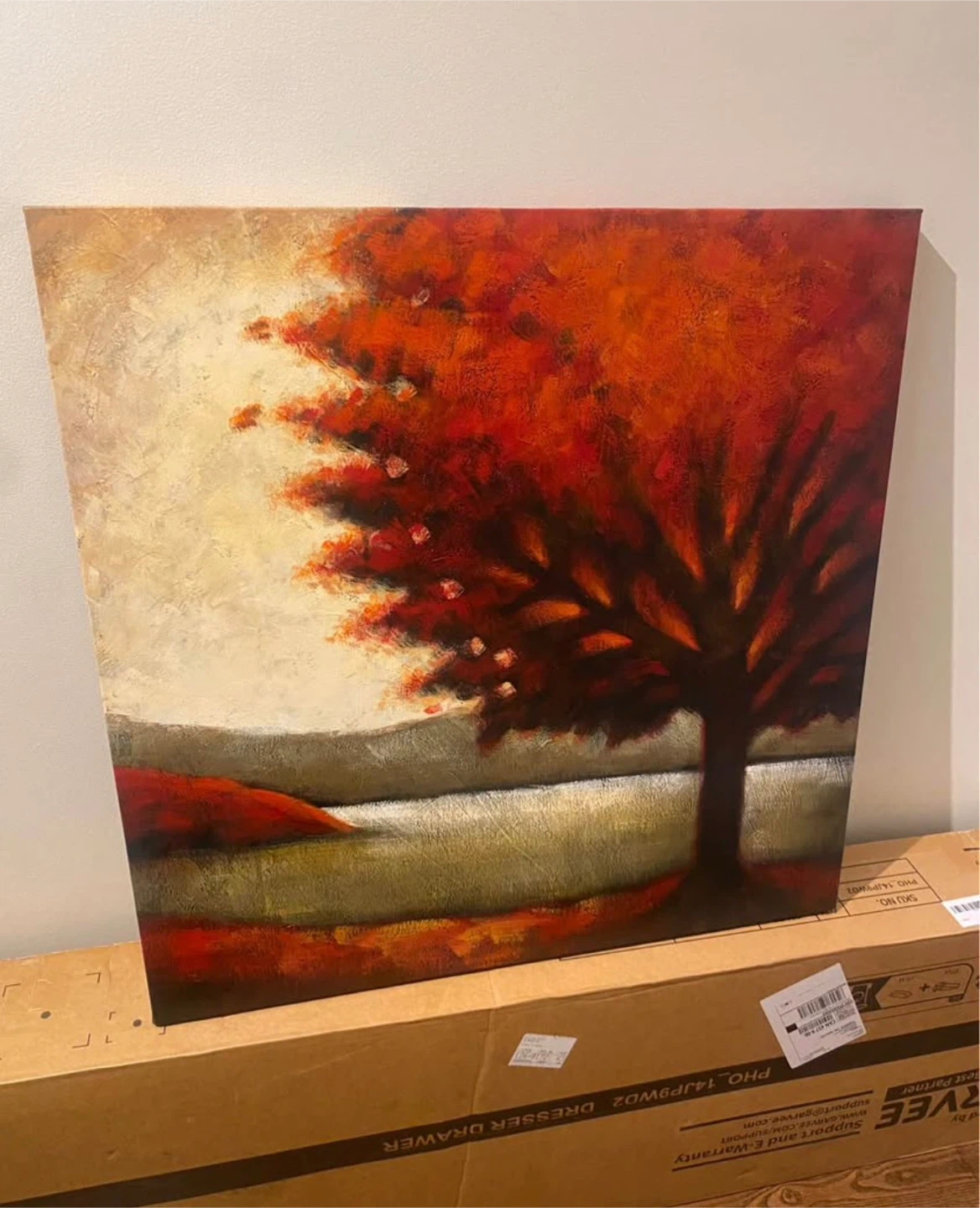 Canvas Wall Art - Autumn Tree Painting