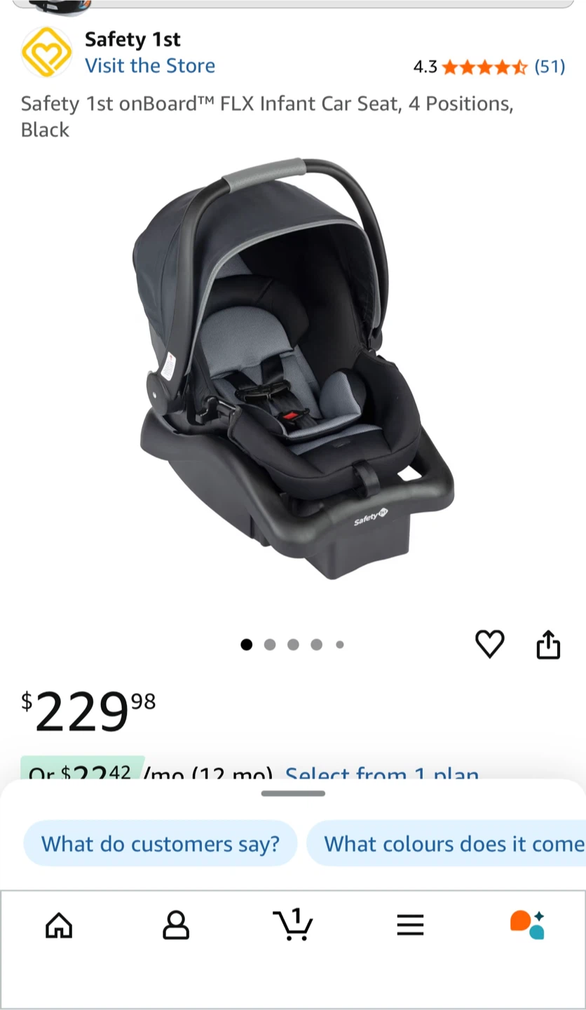 Safety 1st onBoard FLX Infant Car Seat - Black