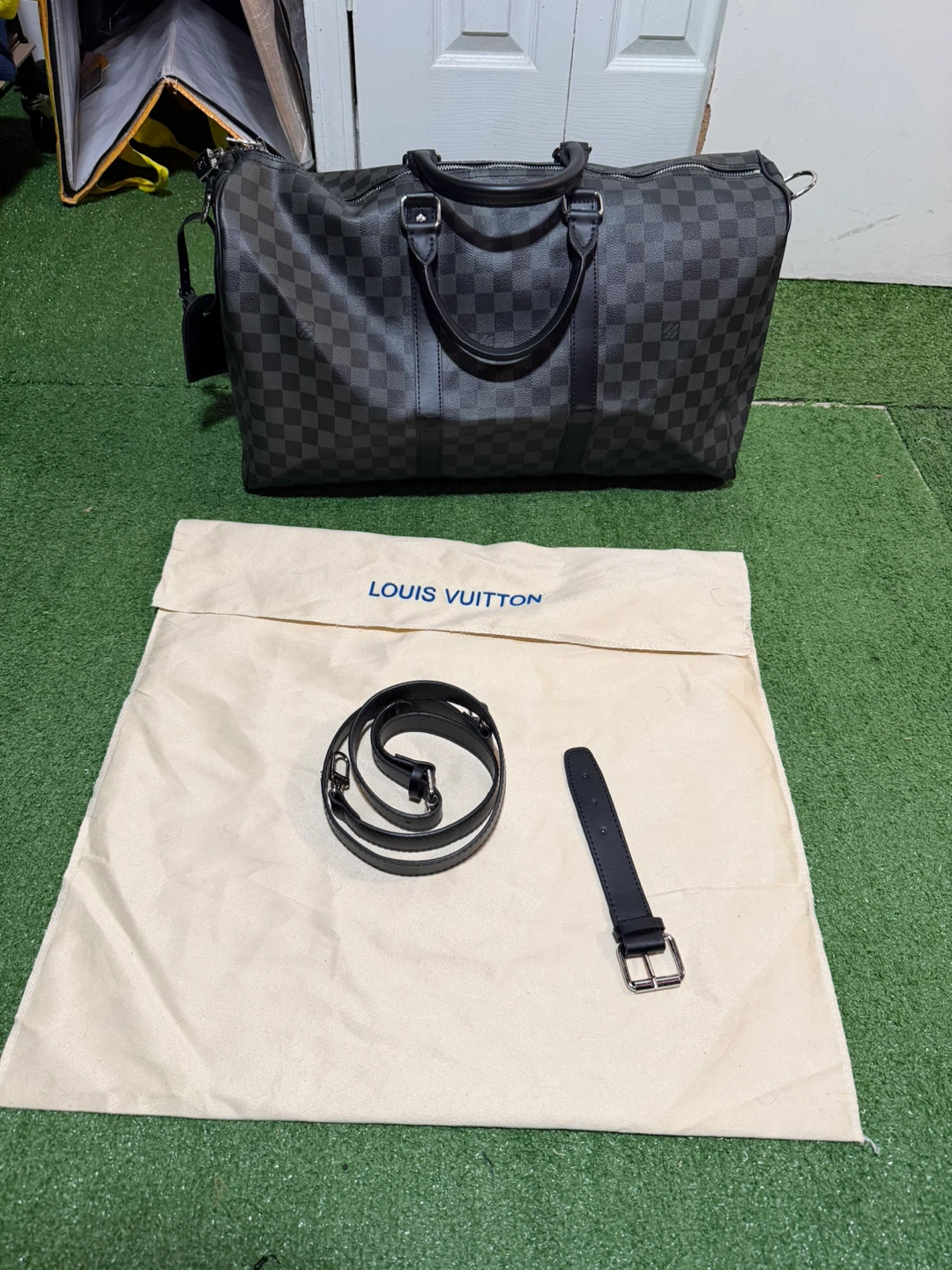 Louis Vuitton Damier Graphite Keepall Duffle Bag