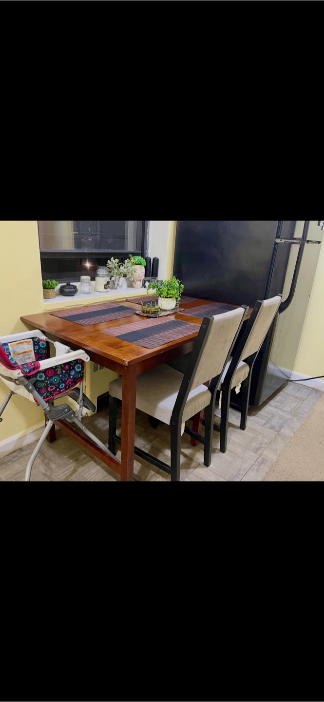 Wooden Dining Table with Drop Leaf