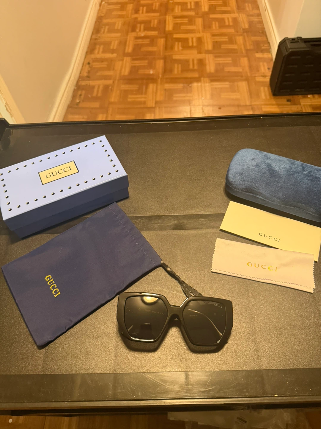 Gucci Black Square Sunglasses