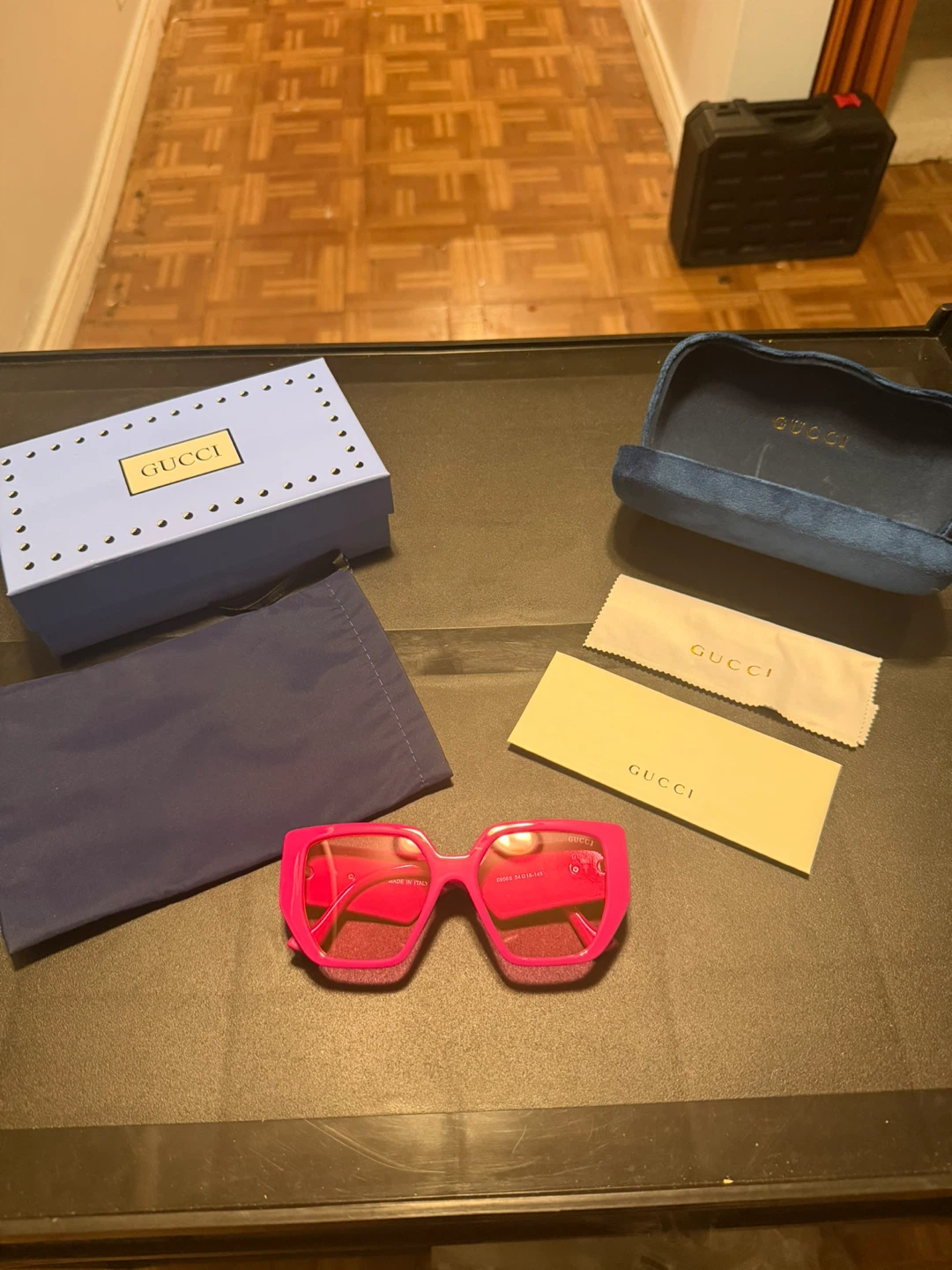 Gucci Pink Oversized Square Sunglasses