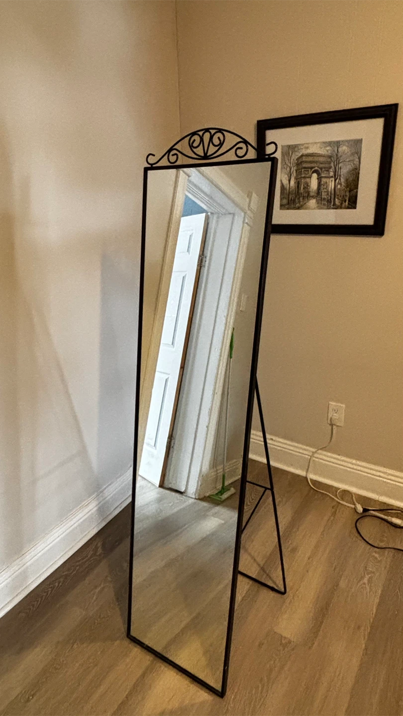Full Length Standing Mirror with Ornate Top - photo 2