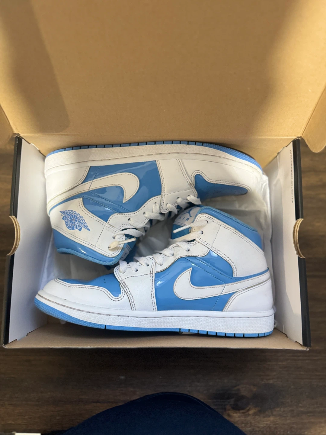 Air Jordan 1 Mid SE white and blue for men - photo 5