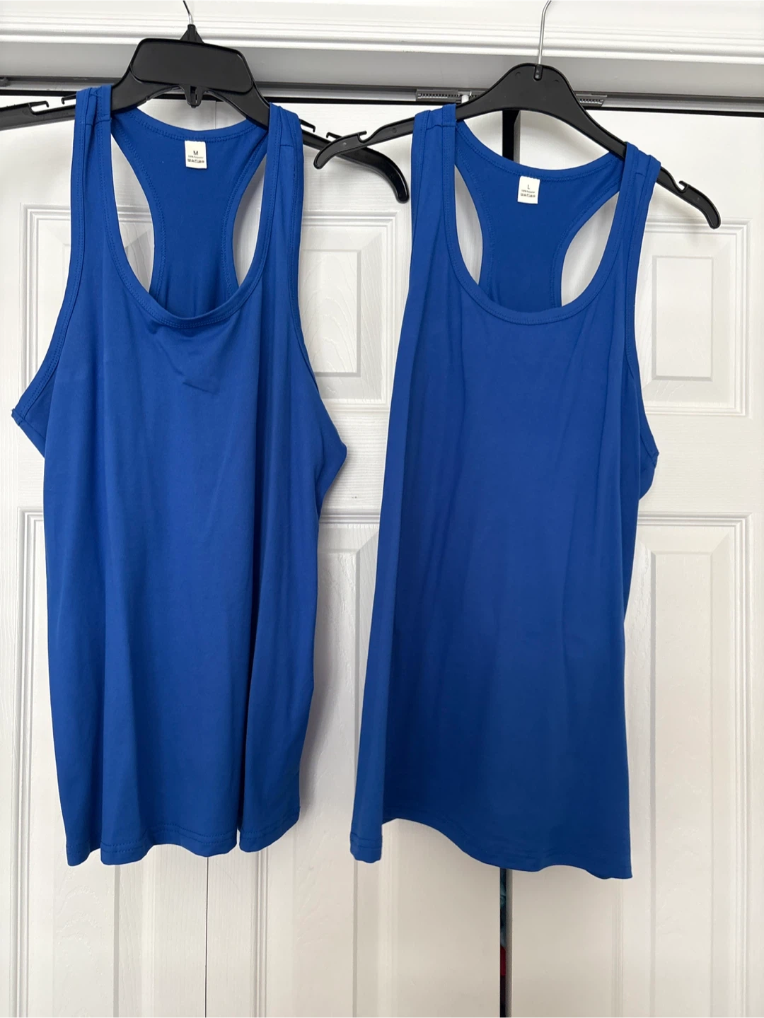 2 NEW  Blue Racerback Tank Tops - Size M & L