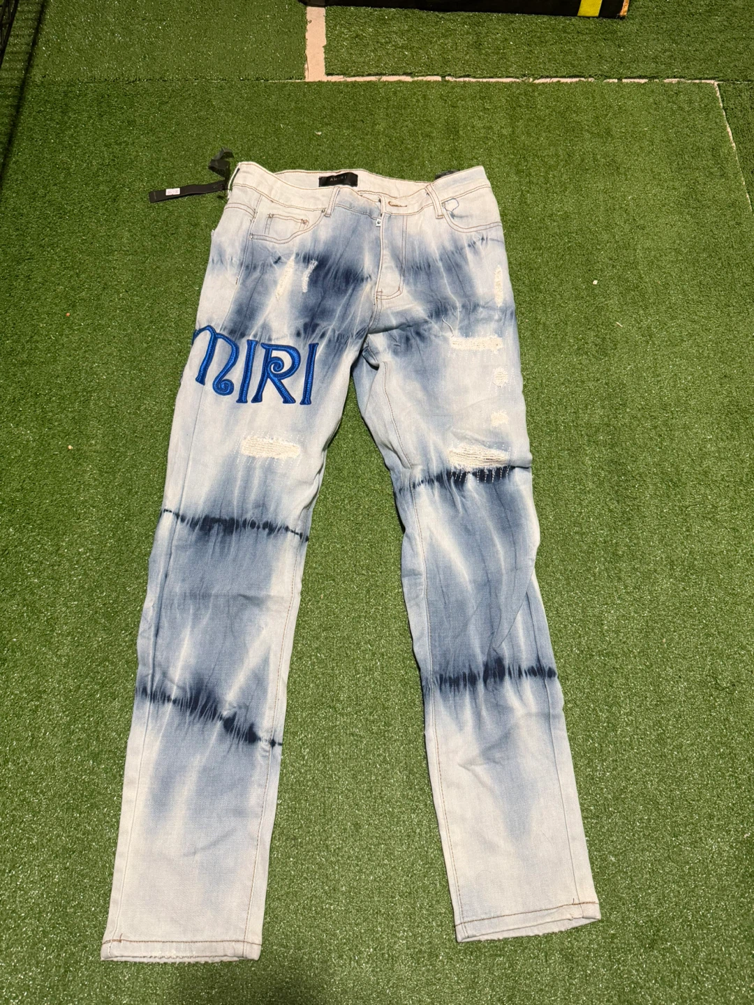 AMIRI Tie-Dye Distressed Jeans