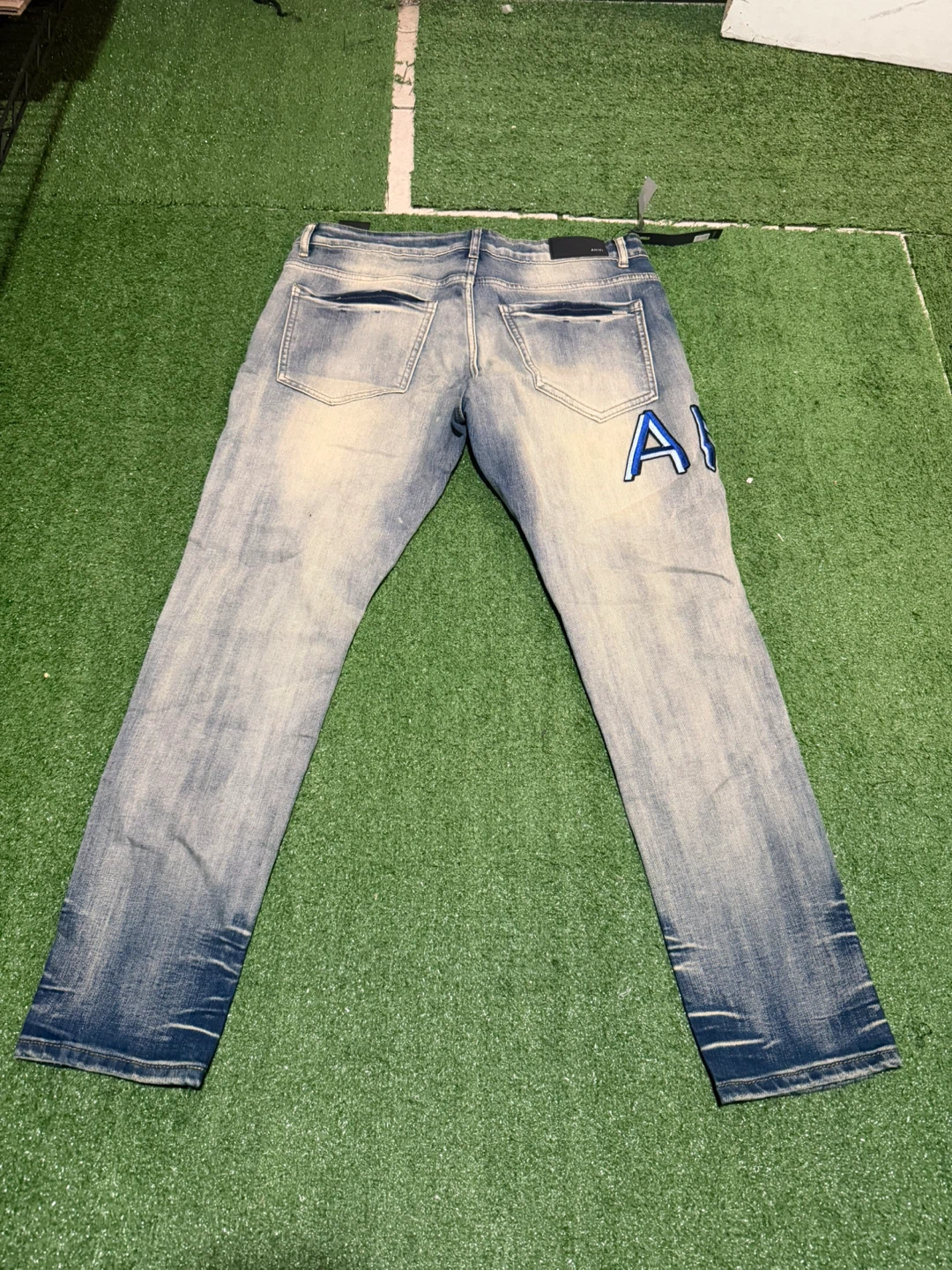 Amiri Distressed Blue Jeans - photo 2