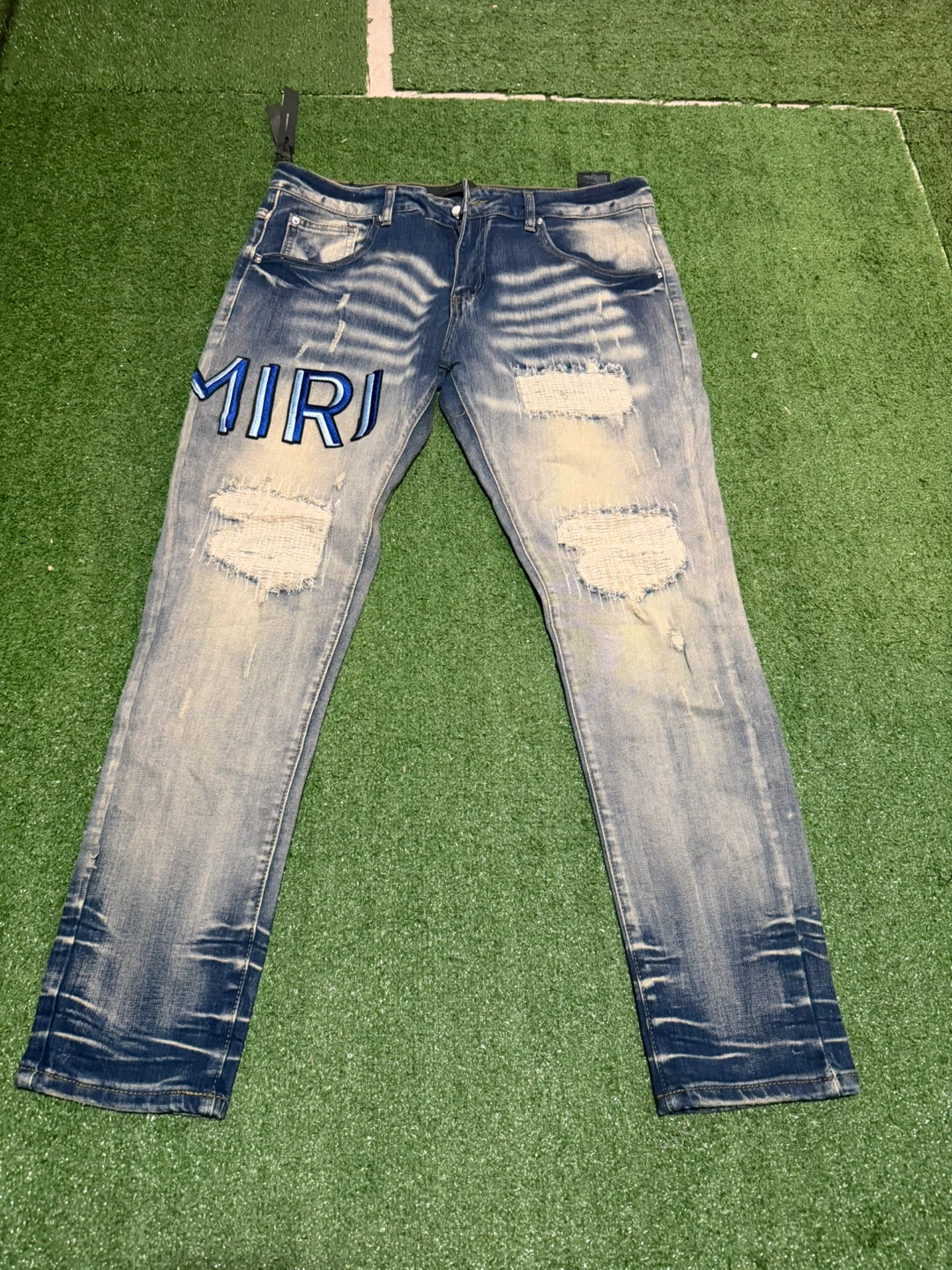 Amiri Distressed Blue Jeans
