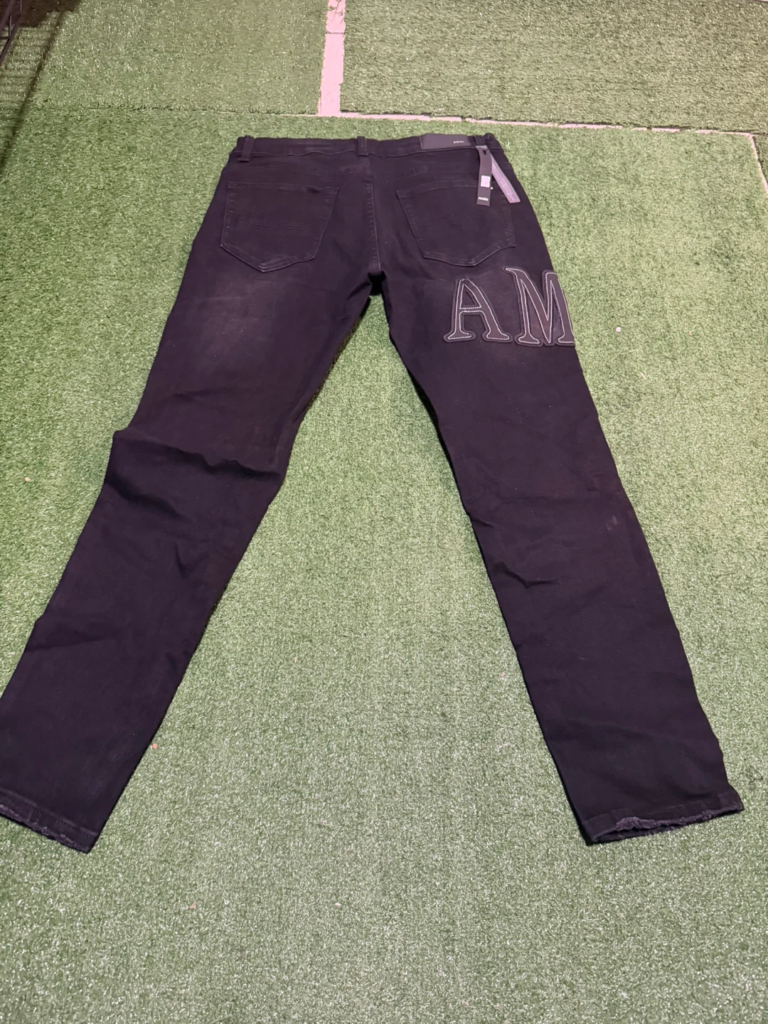 AMIRI Black Distressed Logo Jeans - photo 2