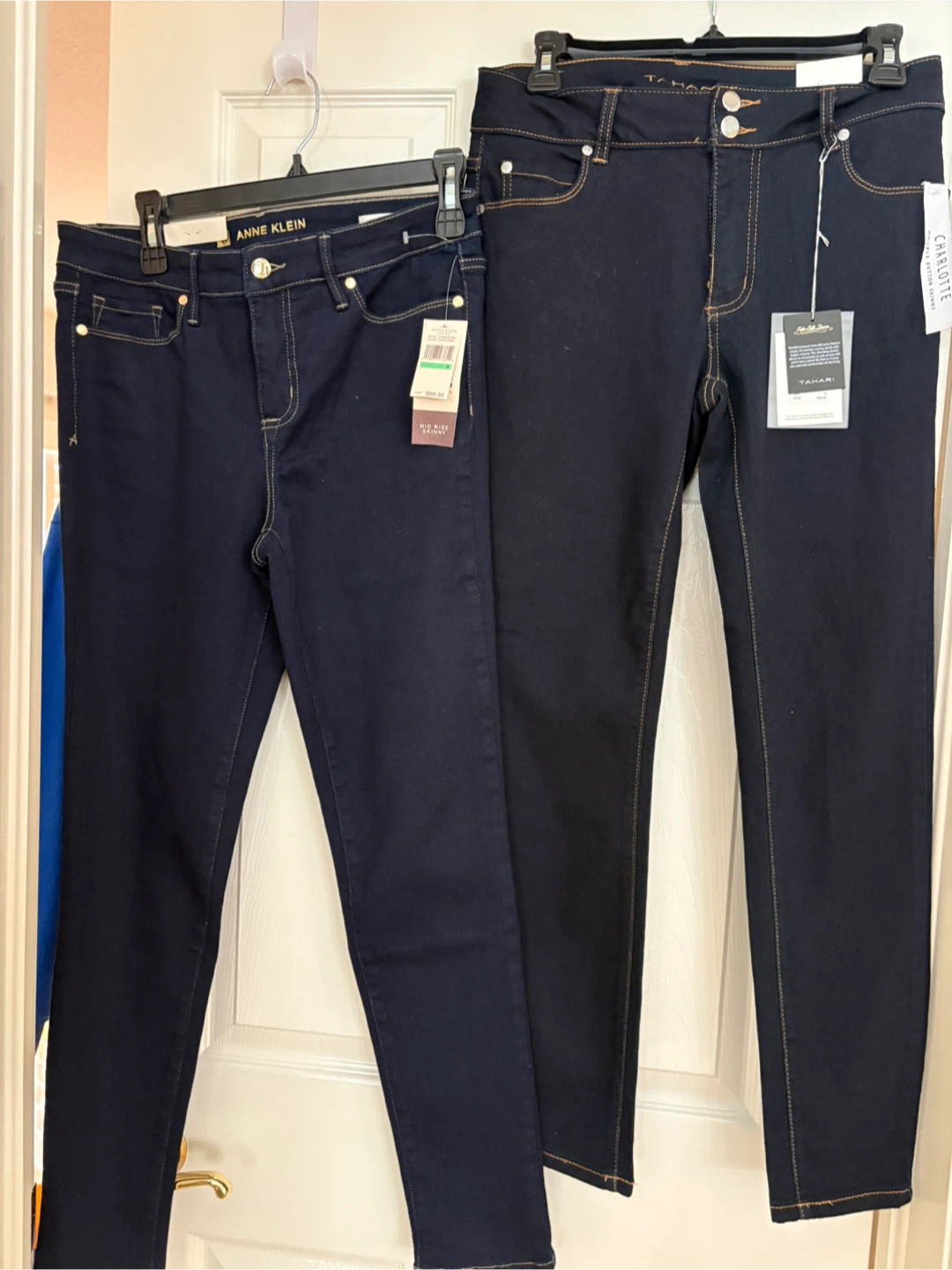 Anne Klein Mid Rise Skinny Jeans & Tahari Charlotte Jeans