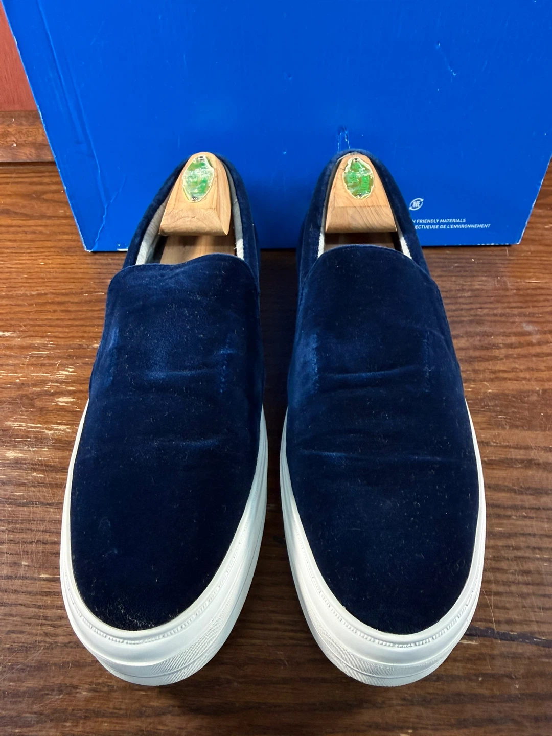 Nine West Womens NWONOSHA Velvet Navy Slip on Sneaker  Size 10M - photo 5