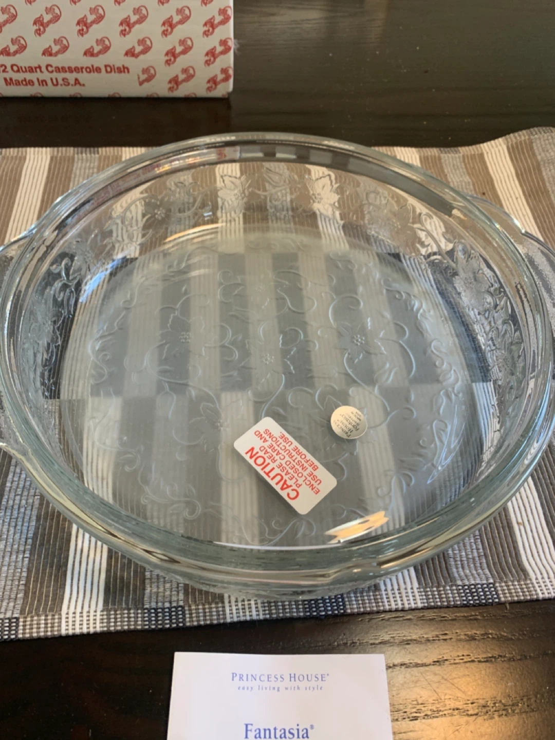 Princess House Fantasia 2 Pc. 1 1/2 Quart Casserole Dish - photo 3