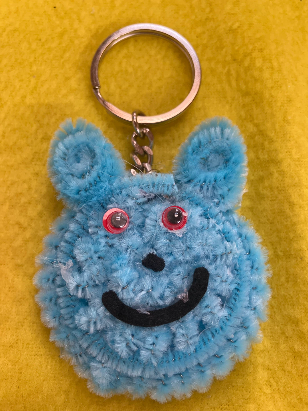 Cute Fluffy Animal Keychains - Pink and Blue - photo 2
