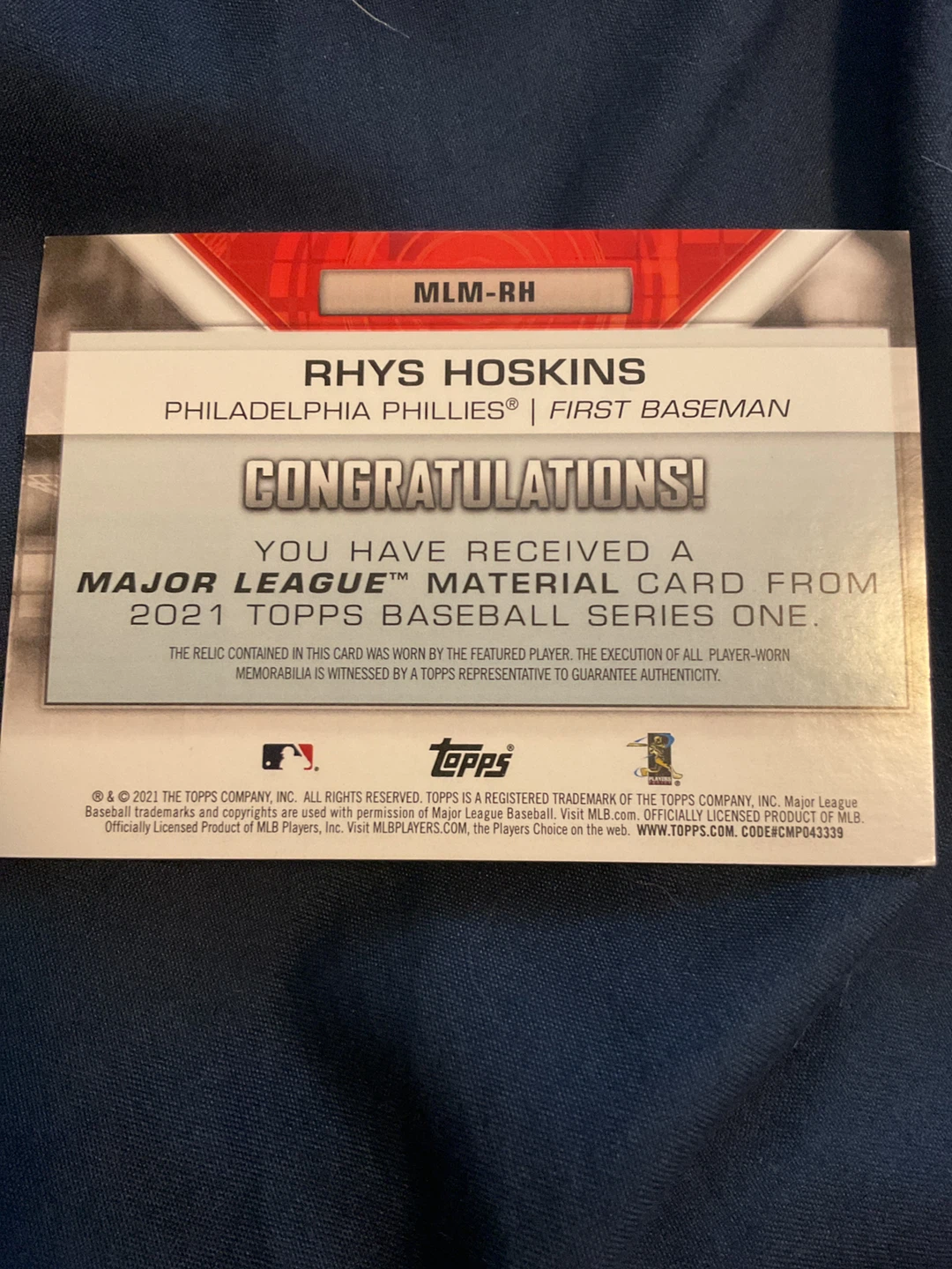 Shohei Ohtani & Rhys Hoskins 2021 Topps Baseball Cards - photo 4