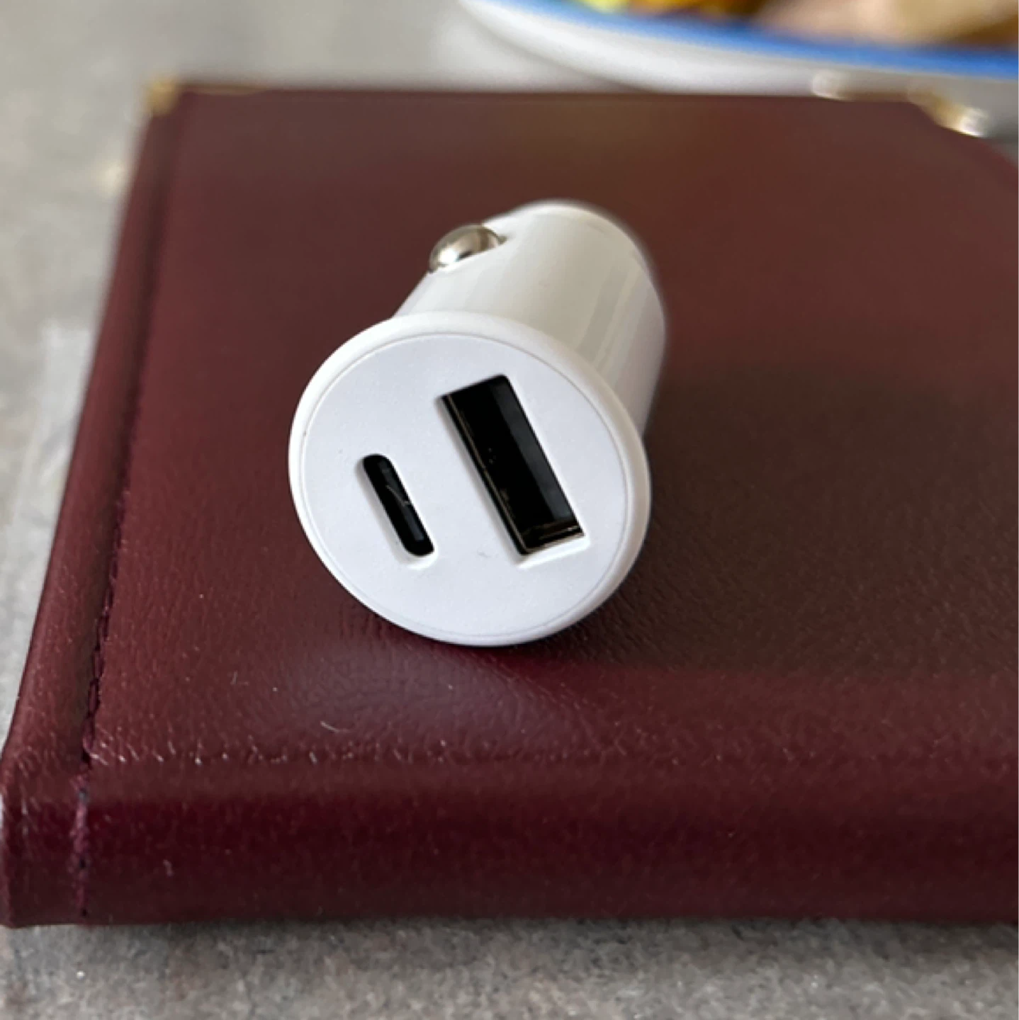 White USB-A + USB-C Car Charger - photo 4