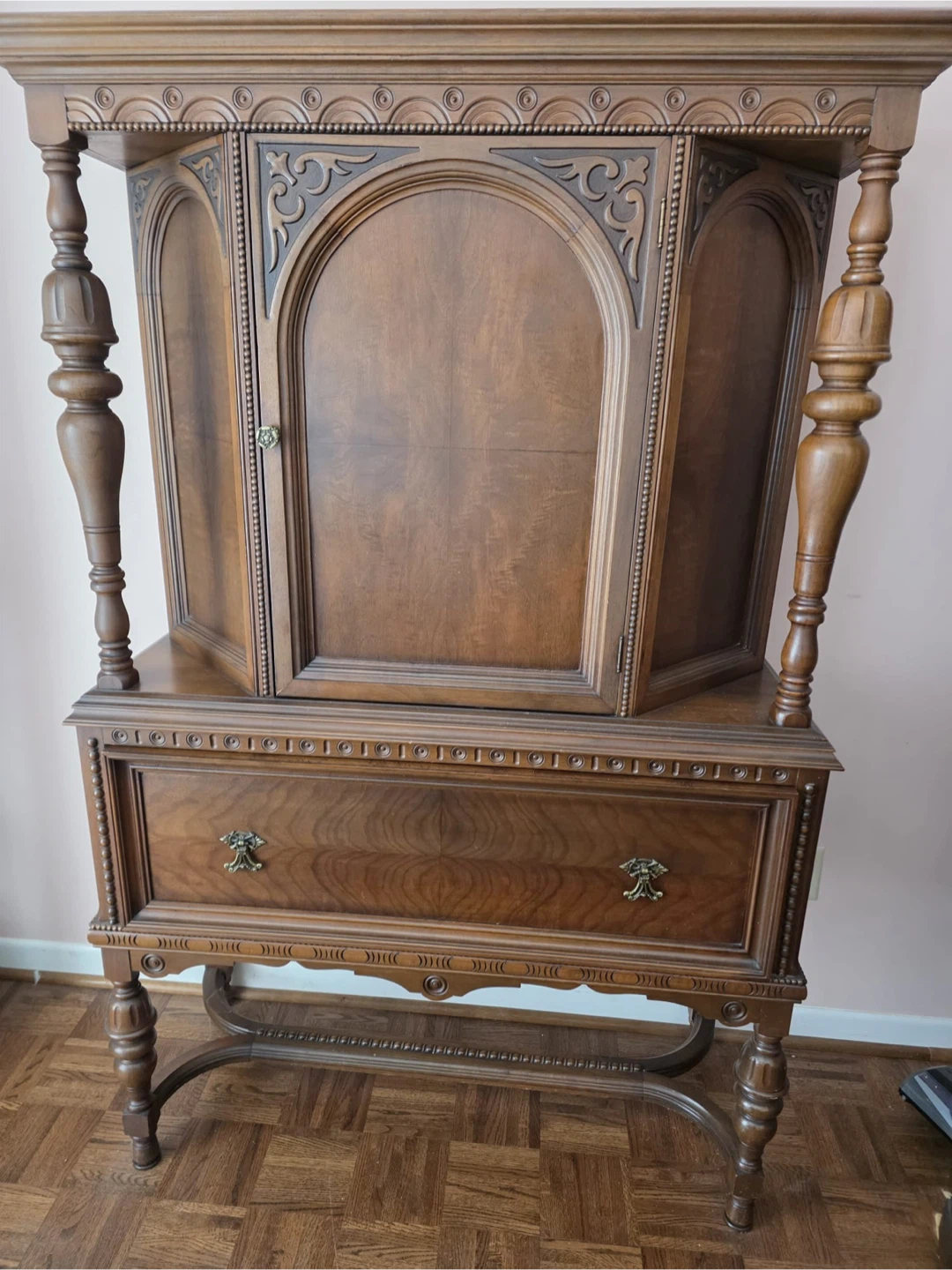 Vintage Solid Wood Hutch & Buffet Set