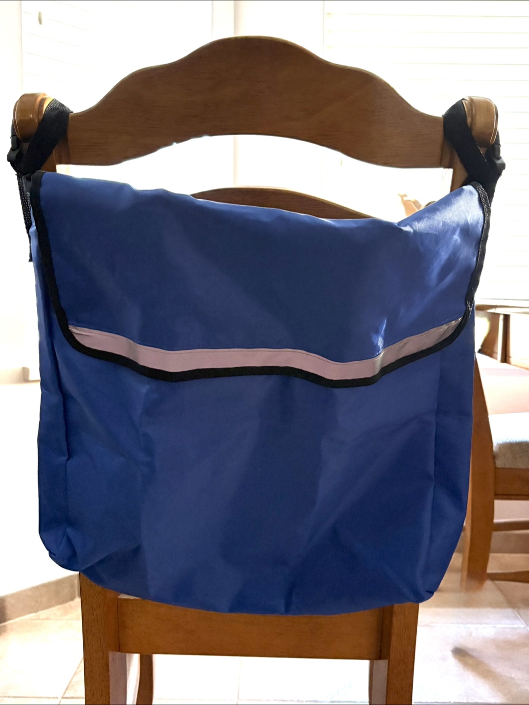 Blue Wheelchair 🦼 Bag with Reflective Strip