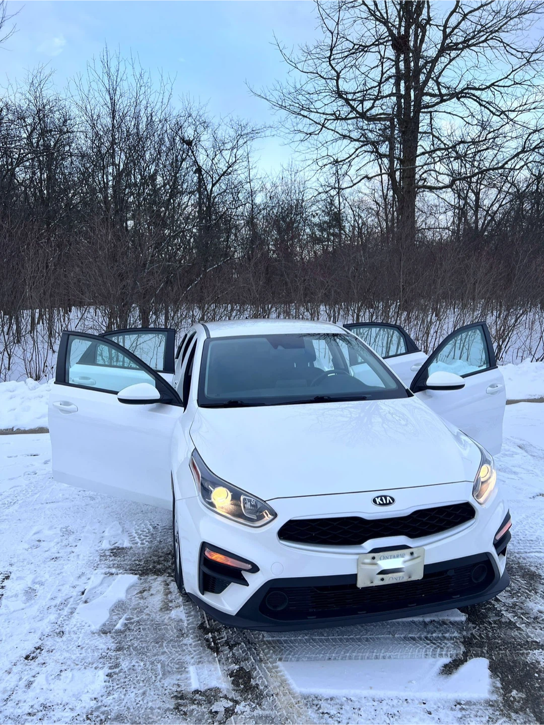 White Kia Forte LX Sedan  2019