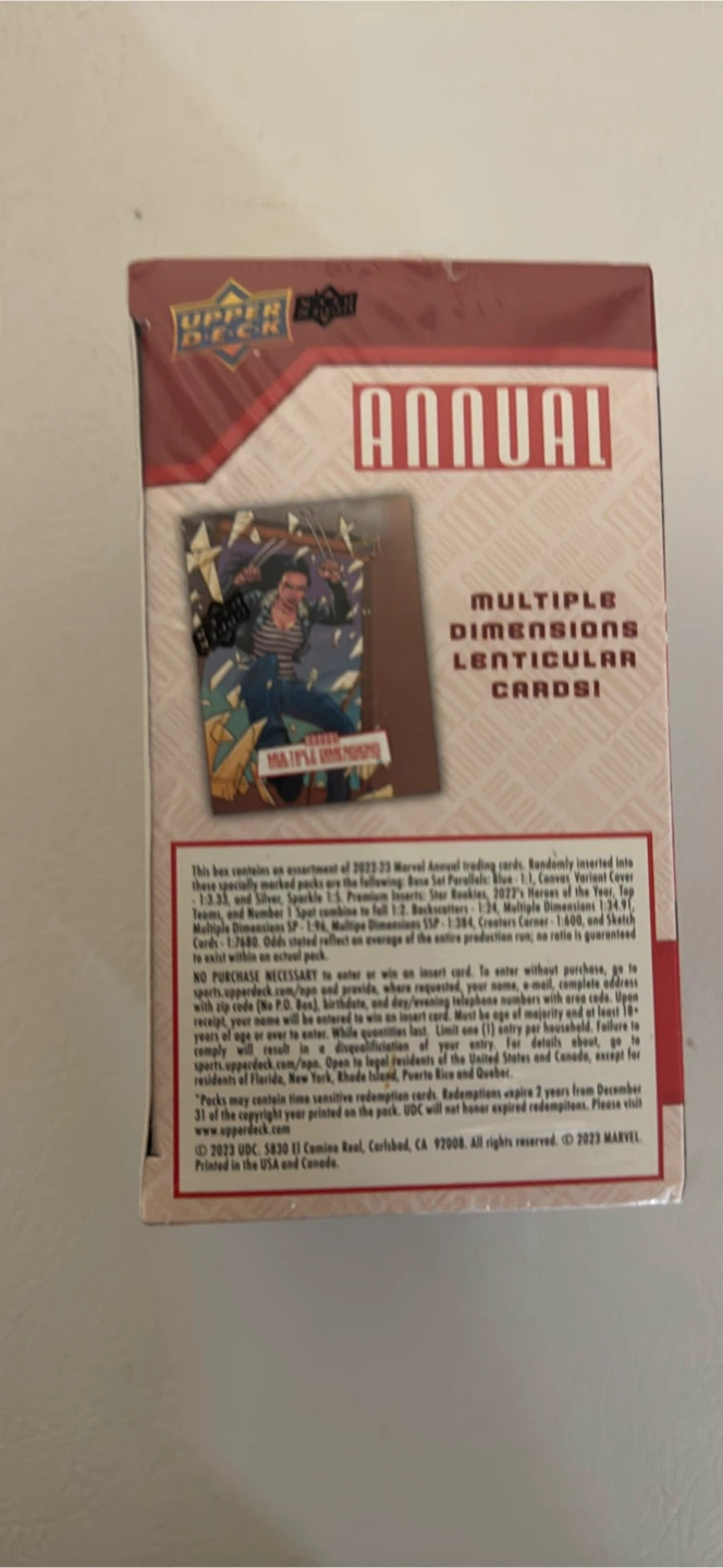 Upper Deck Marvel Annual Trading Card Box