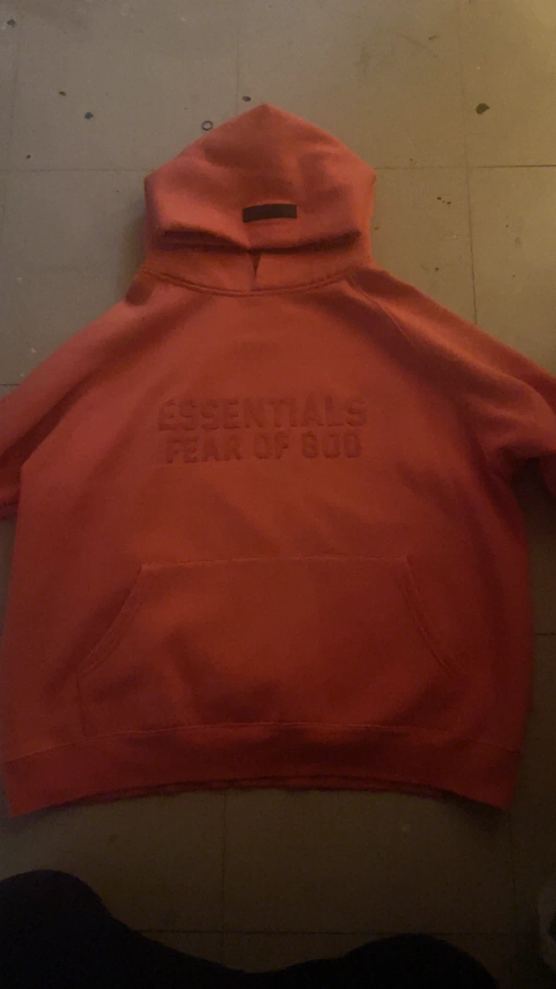 ESSENTIALS Fear of God Hoodie Coral XL