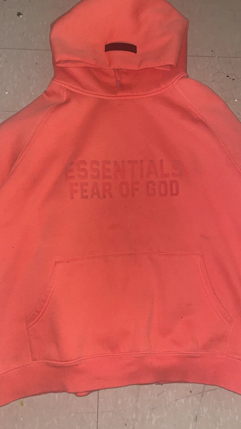 ESSENTIALS Fear of God Hoodie Coral XL - photo 2
