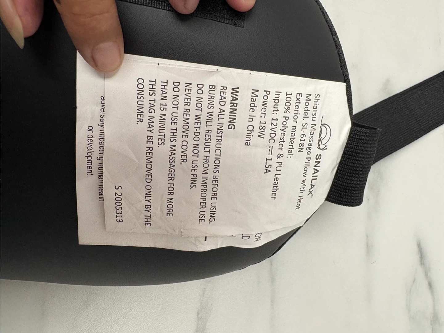 SNAILAX Shiatsu Massage Pillow with Heat SL-618N - photo 5