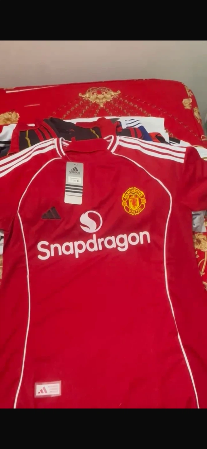 Manchester United FC Adidas Red Soccer Jersey Size XL