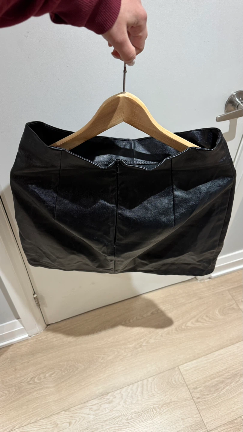 Fashion Nova Black Faux Leather Mini Skirt - photo 3