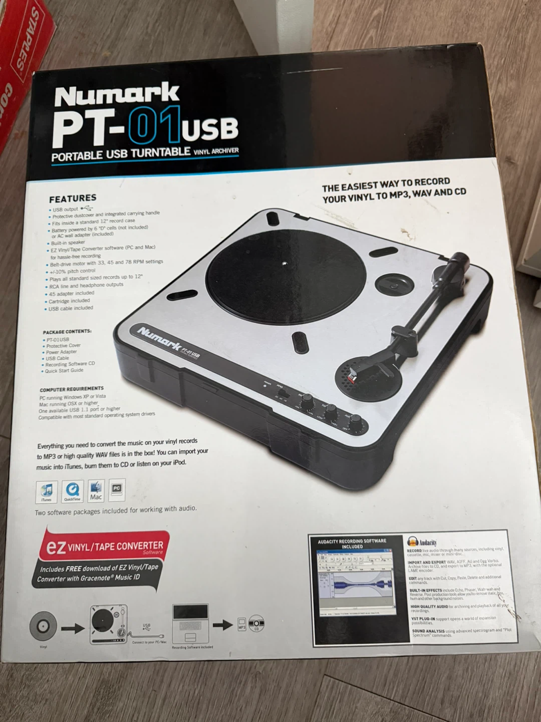 Numark PT-01USB Portable USB Turntable - photo 2