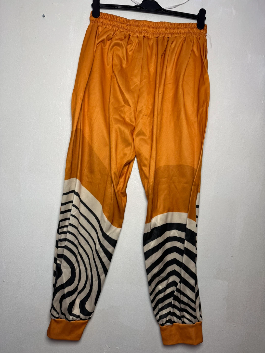 Orange & Black Pattern Track Pants Size XL - photo 2