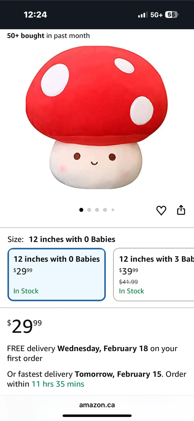 WeBingo Mushroom Plush Pillow - photo 2