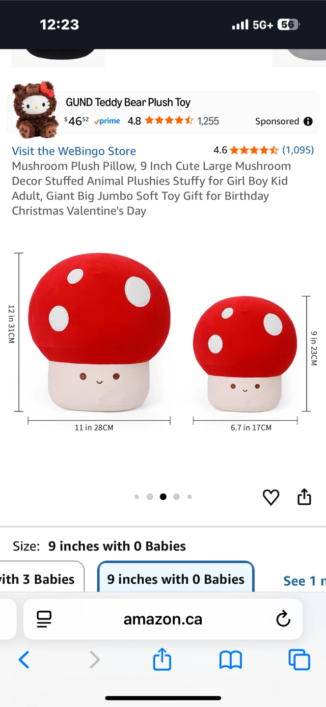 WeBingo Mushroom Plush Pillow - photo 3