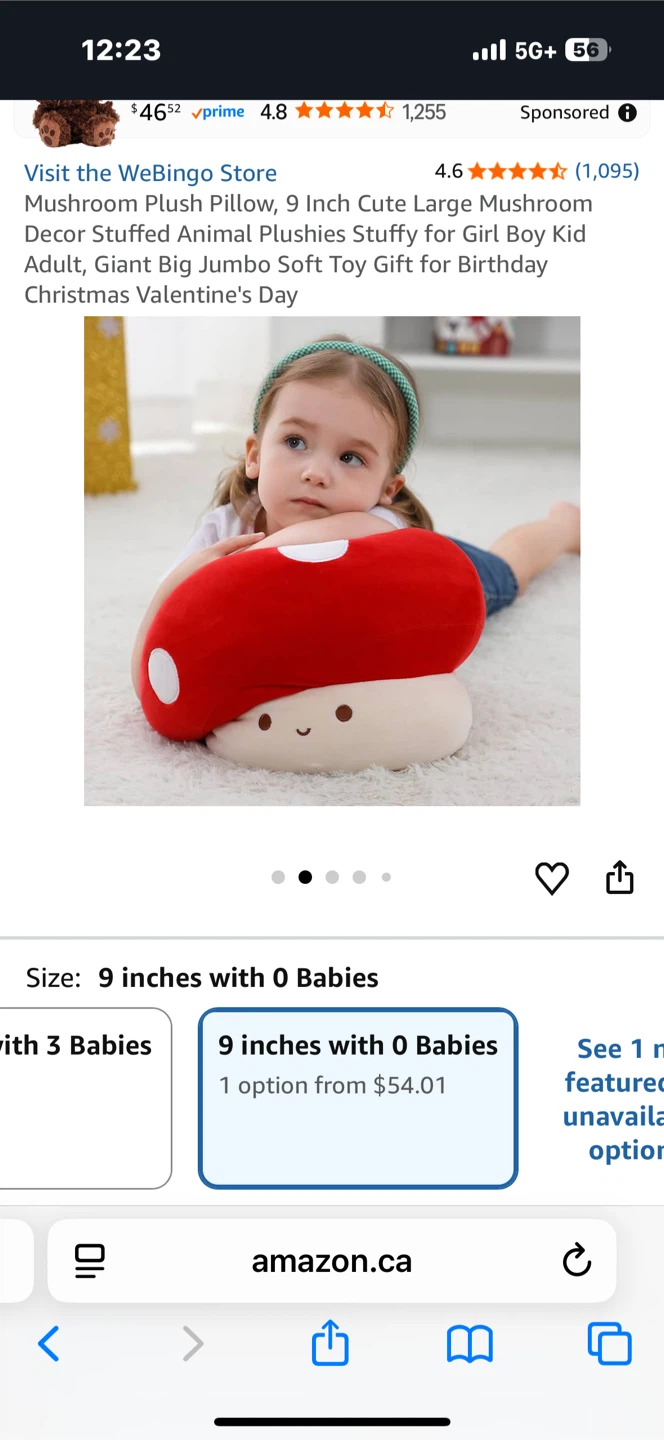 WeBingo Mushroom Plush Pillow - photo 4