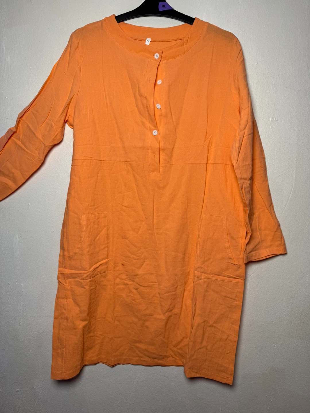 Orange Long Sleeve Dress Size L