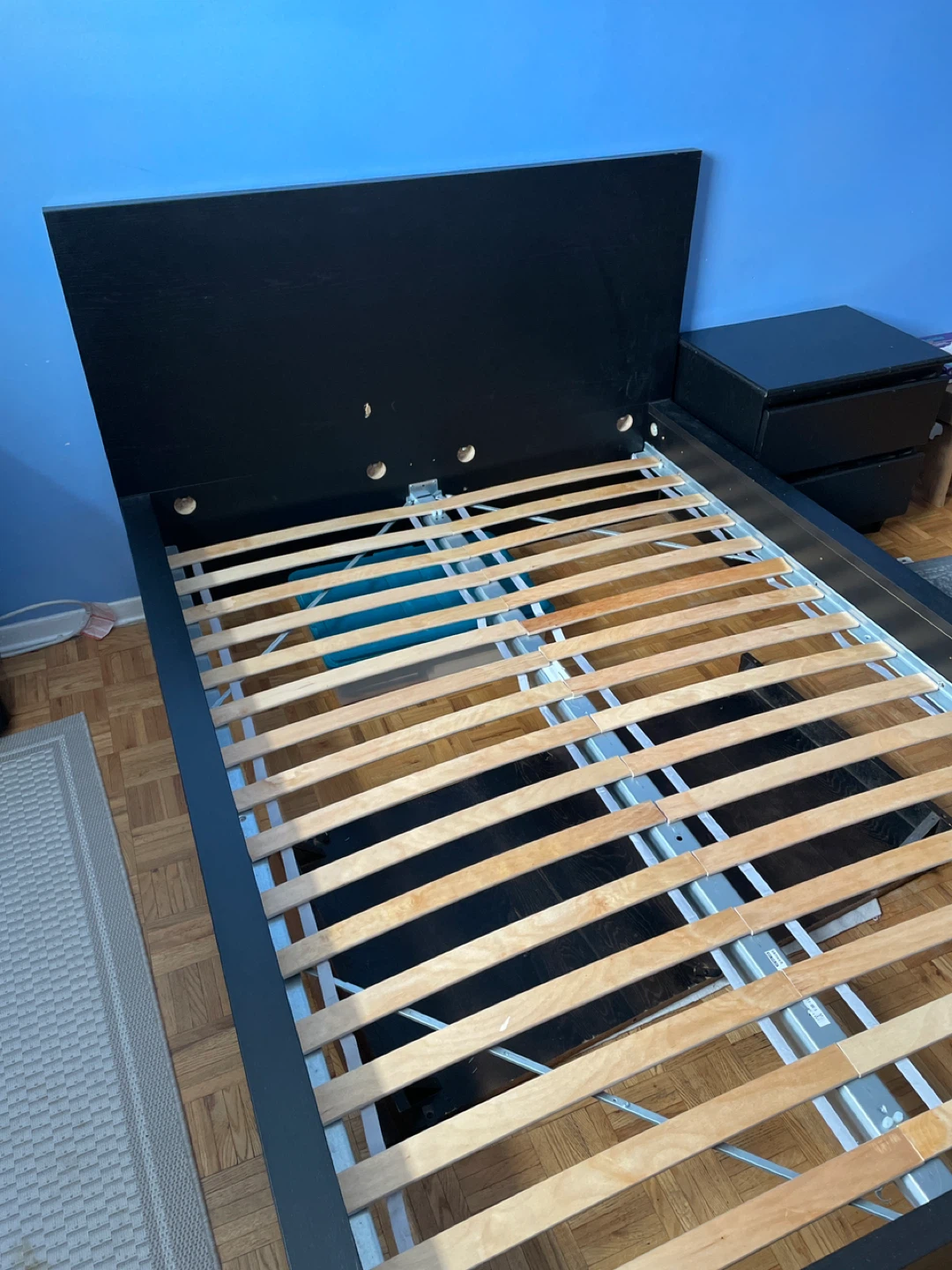 IKEA Double Bed and bedside table