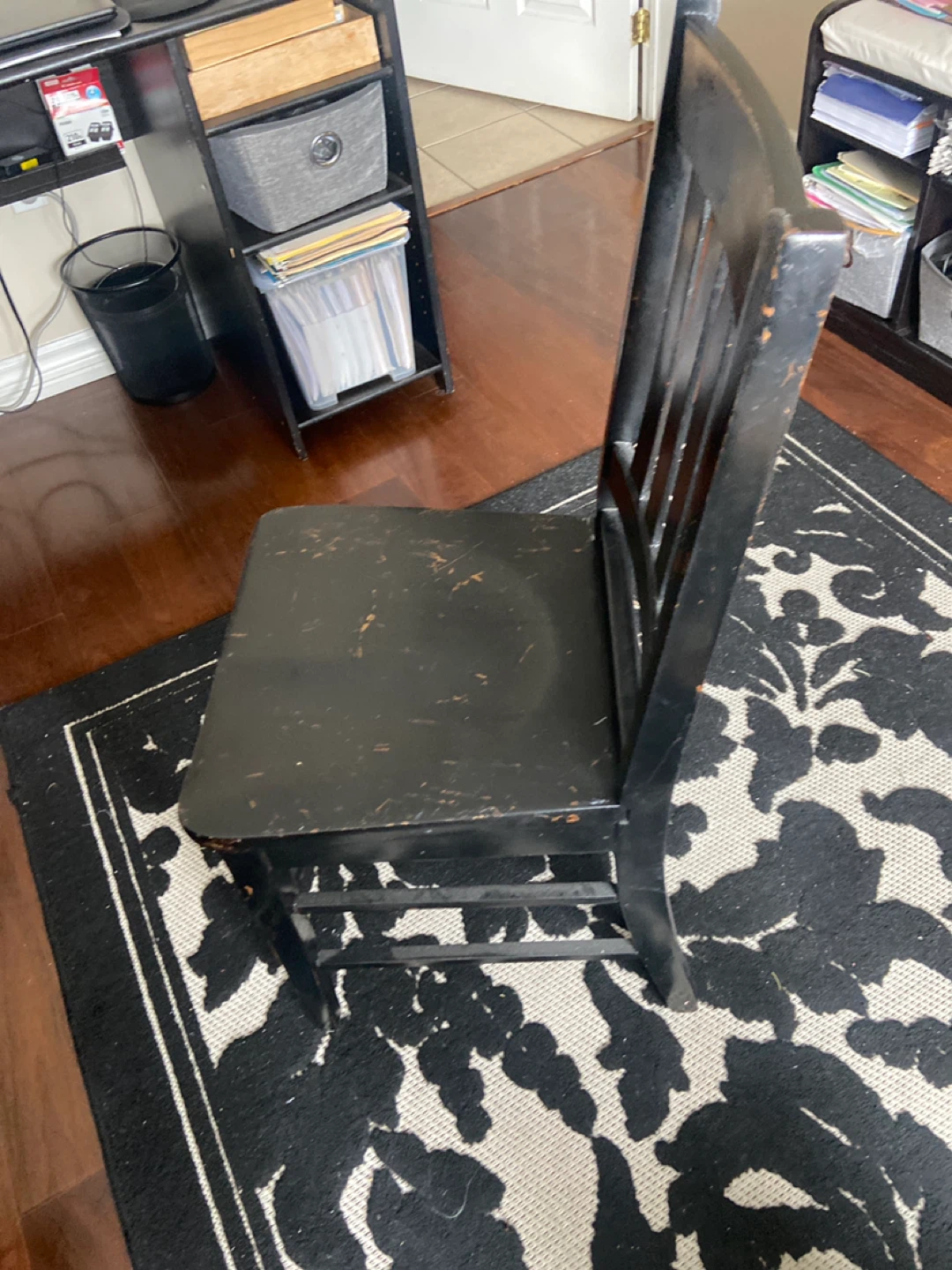 Black Wooden Desk and Chair Set 🧡 - photo 3