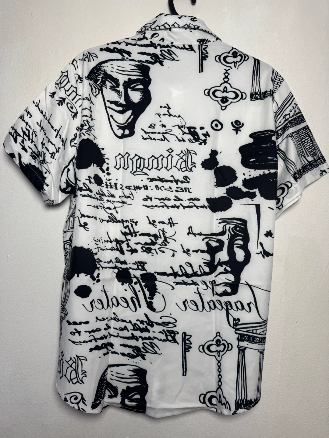 Men's Graphic Print Button-Up Shirt - photo 2