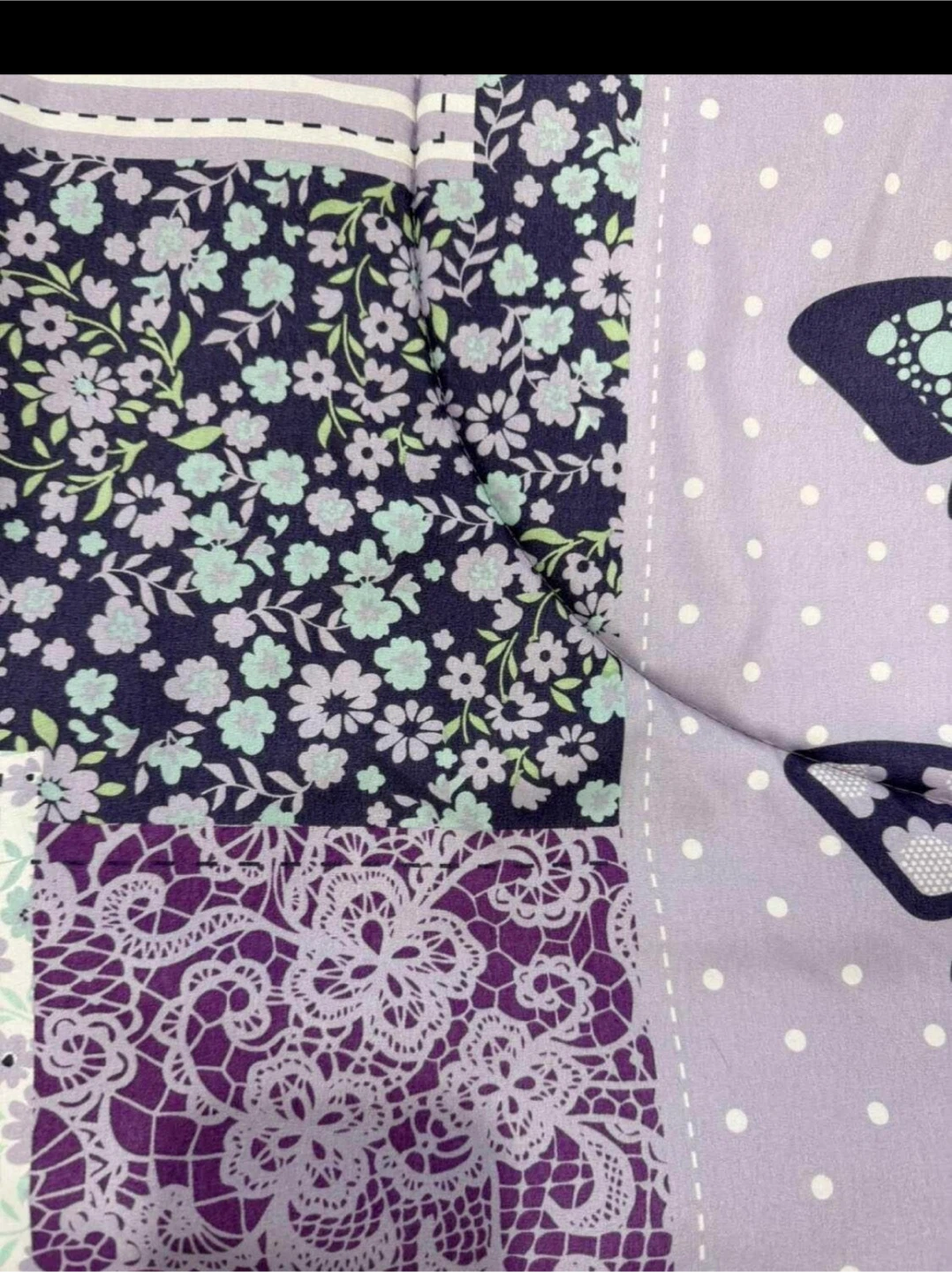Girls Double Butterfly Quilt and Pillow Set - photo 2