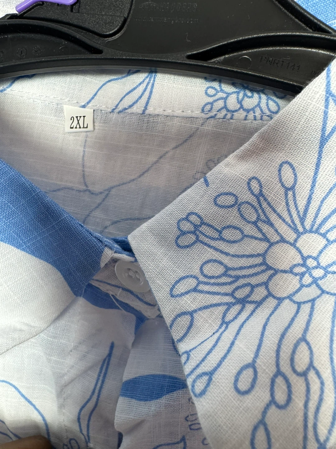 Men's Floral Print Button-Up Shirt 2XL - photo 3