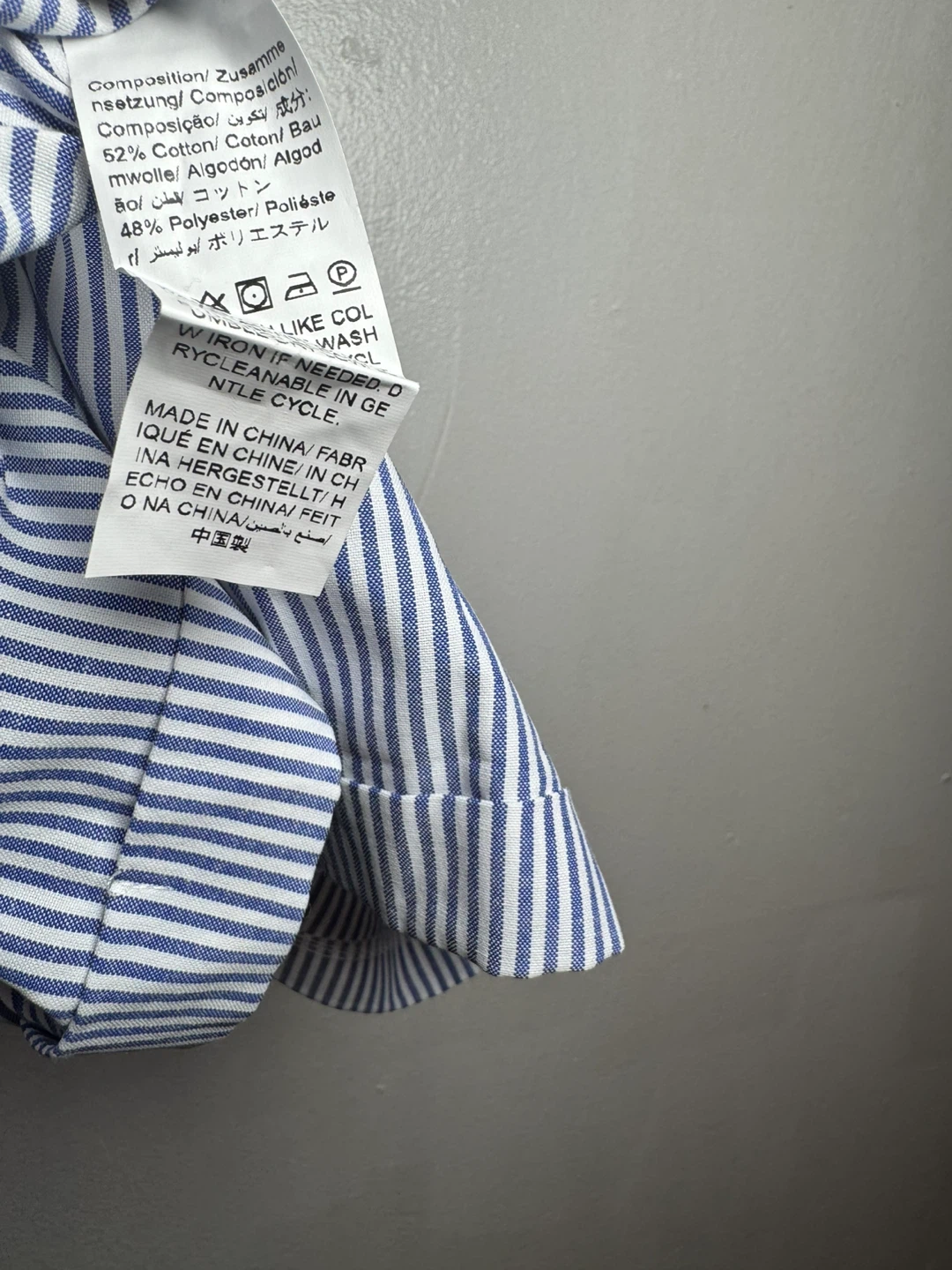 Blue and White Striped Shorts - photo 2