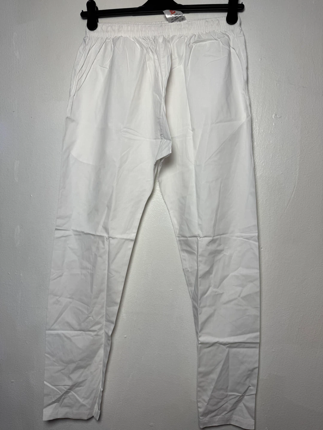 White Cotton Pencil Pants - Size L - photo 2