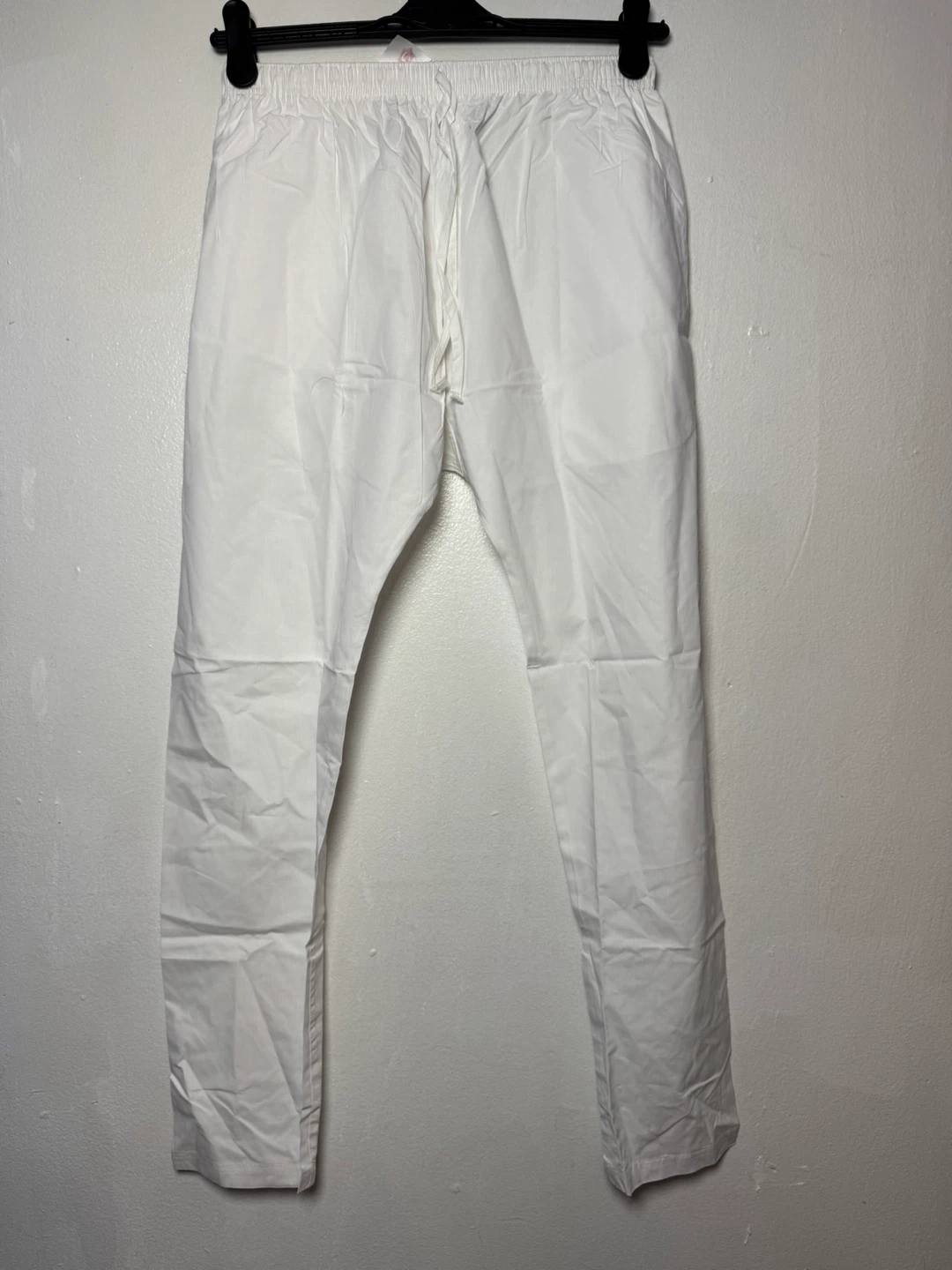 White Cotton Pencil Pants - Size L