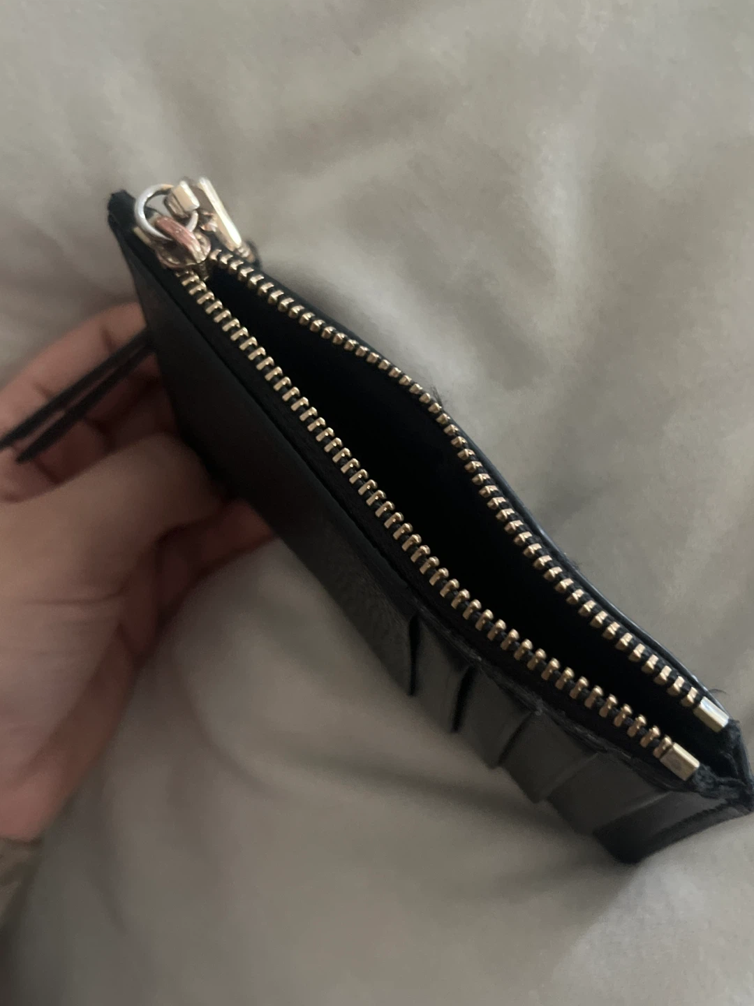 Michael Kors Black Leather Card Holder with Zipper Pouch - photo 3