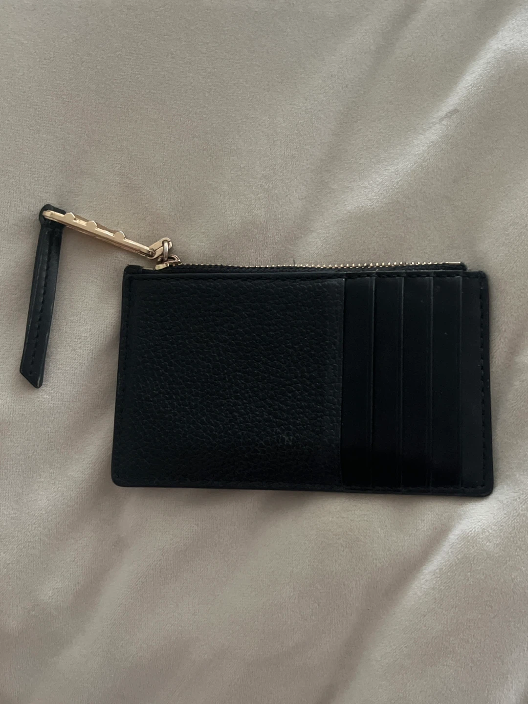 Michael Kors Black Leather Card Holder with Zipper Pouch - photo 2