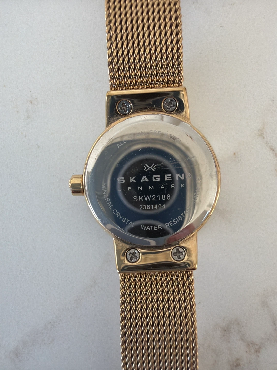 Skagen SKW2186 Women's Gold Mesh Band Watch - photo 3