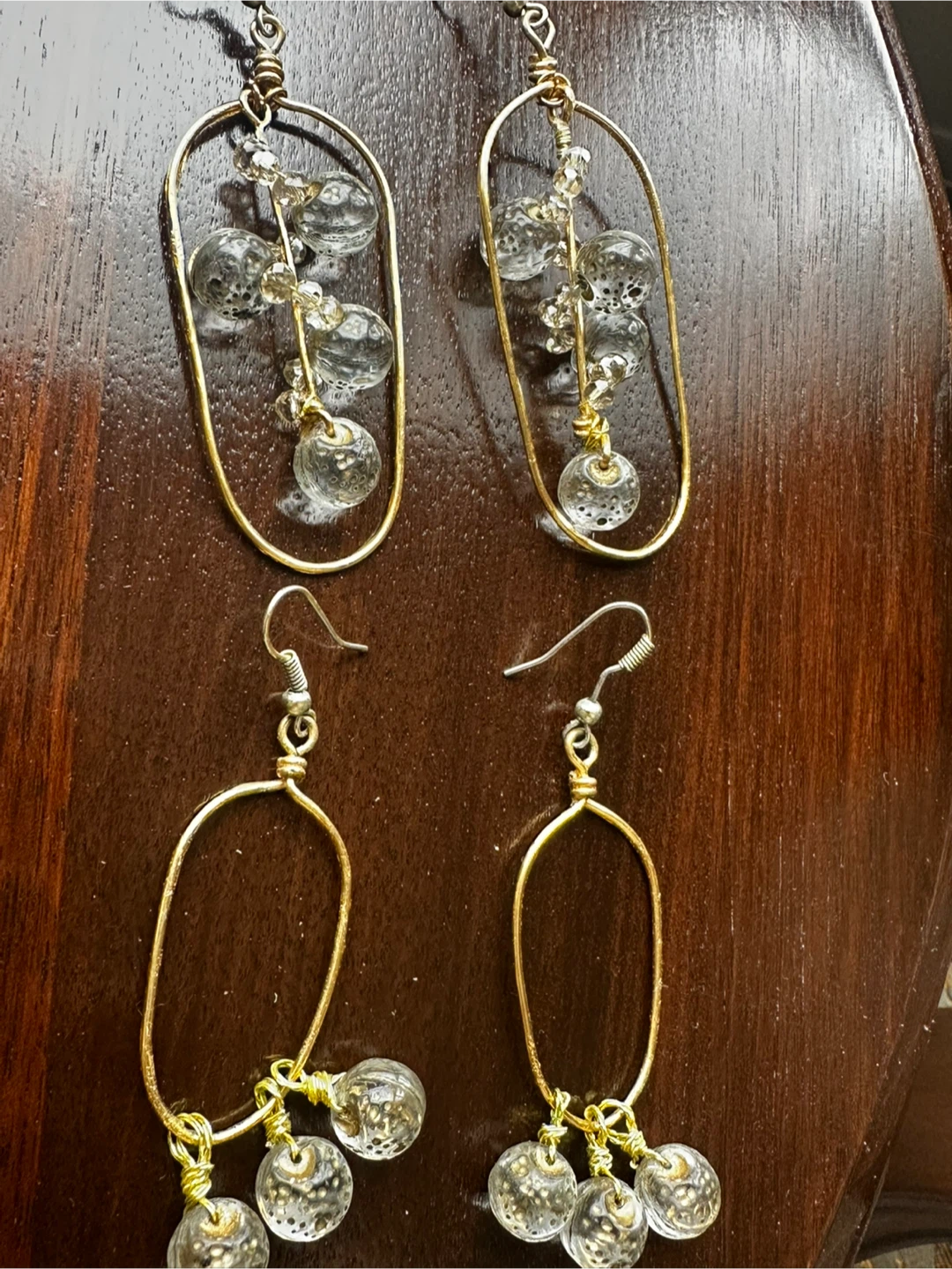 Bundle: Dangle Earrings with Clear Beads - photo 3