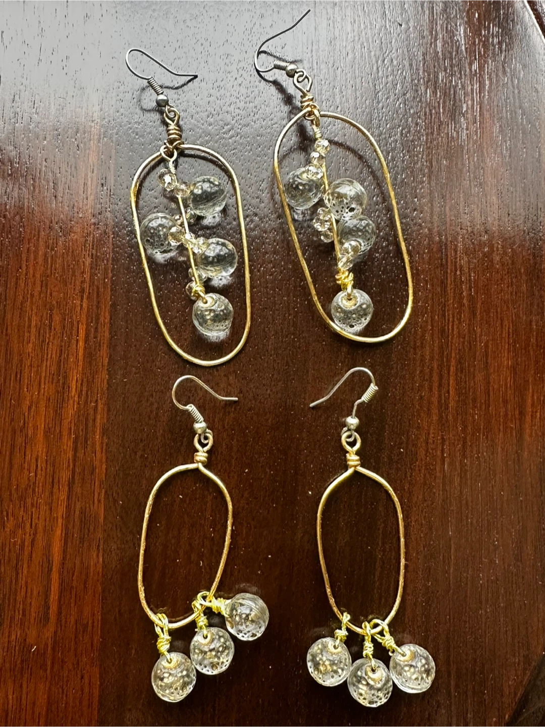 Bundle: Dangle Earrings with Clear Beads - photo 2